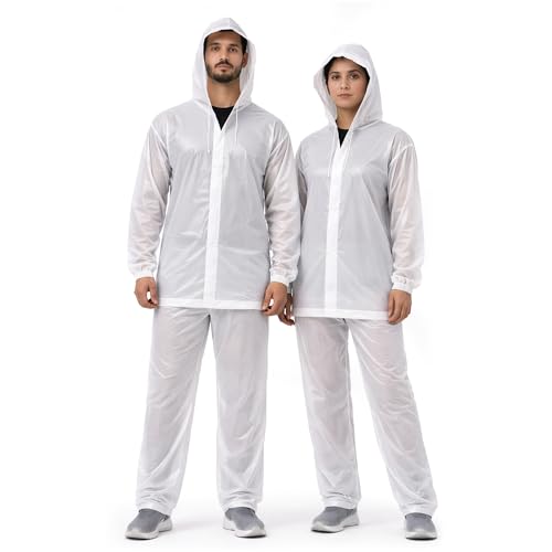 ROBUSTT Unisex EVA Rainsuit Jacket & Pant Set (Pack of 2) Transparent| Waterproof Raincoat for Men & Women | Hooded Full Body Rain Protection | Lightweight, Reusable Rain Wear for Bike & Outdoor Use ROBUSTT Unisex EVA Rainsuit Jacket & Pant Set (Pack of 2) Transparent| Waterproof Raincoat for Men & Women | Hooded Full Body Rain Protection | Lightweight, Reusable Rain Wear for Bike & Outdoor Use