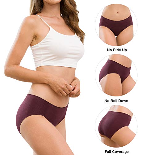 Altheanray Womens Underwear Cotton Seamless Soft Hipster Panties Ladies Mid Rise Bikini2