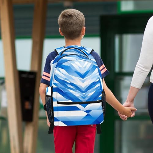 Sac à dos enfant drapeau bleu grand format pour l'école