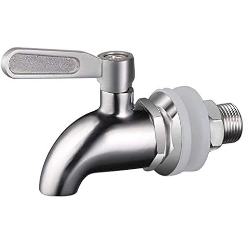 Vicloon Edelstahl Getränkespender Zapfhahn ersatzzapfen, 304 Wein Saft Drehzapfhahn Bierhahn Wasserspender für Bierfass oder Gals (16mm) Cover