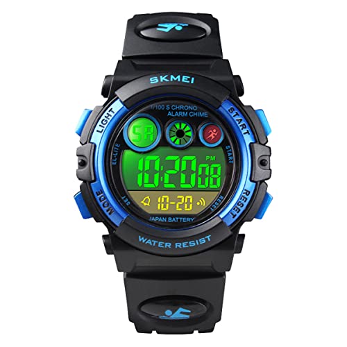Boys Watch Digital Sports Waterproof Outdoor Kids Watches Alarm Clock 12/24 H Stopwatch Calendar 3-15 Year Old Boys Girls Wristwatch