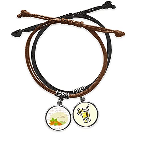Bracelet Thanksgiving en cuir pour vos tenues décontractées et fêtes d'automne