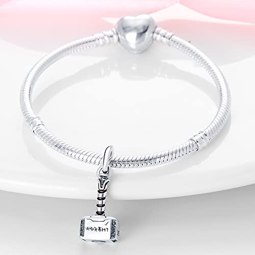 Happystar 925 Sterling Silver Charms For Charms Bracelets And Necklaces,Combination Dangle Pendants Beads Charms Jewelry Gift For Couples Sisters.（With Spacer Bead Charms） #TOP6