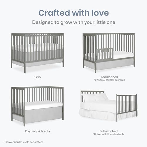 Image of Dream On Me Synergy 5-in-1 Convertible Full Size Baby Crib, GREENGUARD Gold