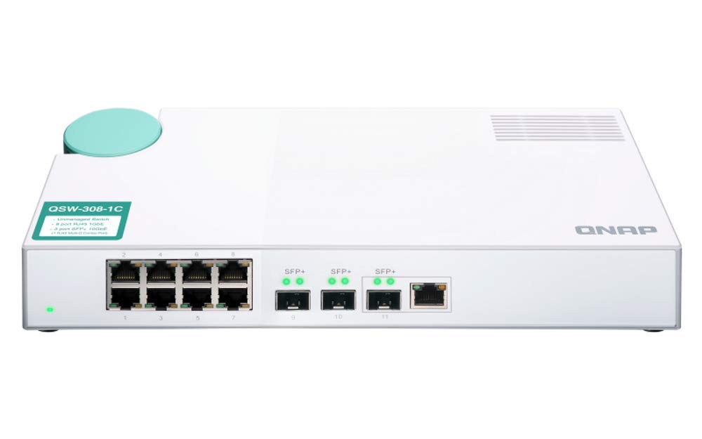 QNAP QSW-308-1C commutateur réseau Non-géré Gigabit Ethernet (10/100/1000) Blanc