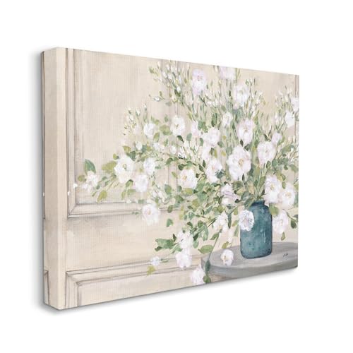 Image of 'Geranium Tabletop Country Still Life Painting'| Canvas Art | Stupell Industries | 40 x 30 Inches, Easy to Hang and Sturdy, Made in USA, by Julia Purinton