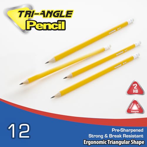 Lápices BAZIC #2 HB Triangulares Amarillos x12 miniatura 2