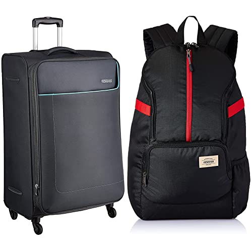 Image of American Tourister Jamaica Polyester 80 cms Grey Softsided Suitcase