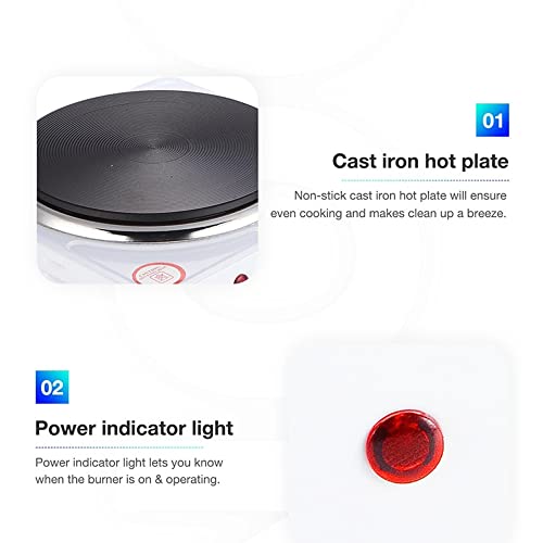 Image of Electric Furnace Home Multifunctional 2000W High Power Double Disc Flat Burner Electric Burner Kitchen Stove