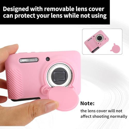 Funda para cámara Kodak PIXPRO FZ55 silicona suave rosa miniatura 3