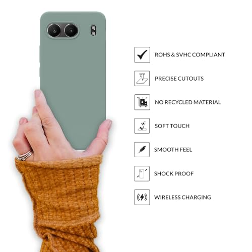 Image of SPRIG Compatible with OnePlus Nord 4 Premium SilkTone Back Cover Drop Tested Shock Proof Mobile Case for Men, Women, Boys and Girls with Camera Protection (Light Green)
