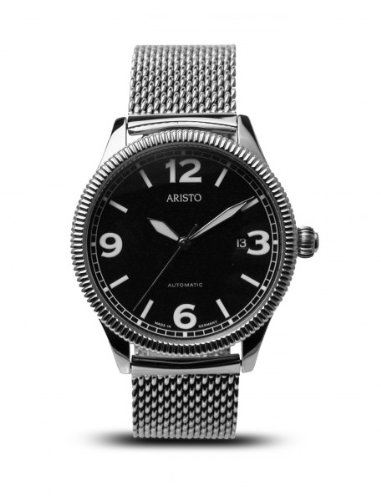 Montre Aristo Vollmer 4H133M bracelet acier inoxydable argenté pour homme élégant