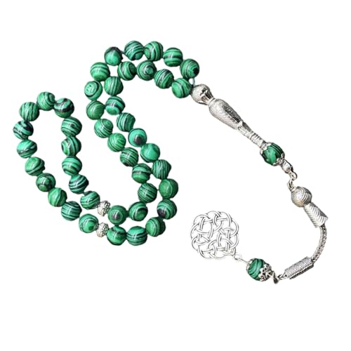 jojnsha Joyería de cuentas de cristal reciclables, 45 cuentas redondas con estética verde natural para uso casual u oficina