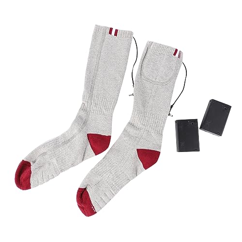 Toddmomy-2-Stueck-Beheizte-Socken-D-Batterien-Wiederaufladbar-Gepolsterte-Socken-Motorradbatterie-Skisocken-Kinder-Elektrisch-Waermende-Socken-Batteriebetriebene-Waermesocken