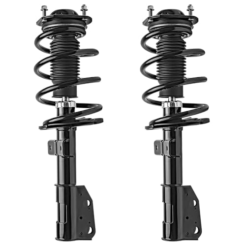 Image of Detroit Axle - Struts Shocks for Chevy Traverse Buick Enclave GMC Acadia Saturn Outlook Complete 2 Front Ready Struts with Coil Spring 2 Rear Shock Absorbers Replacement Suspension