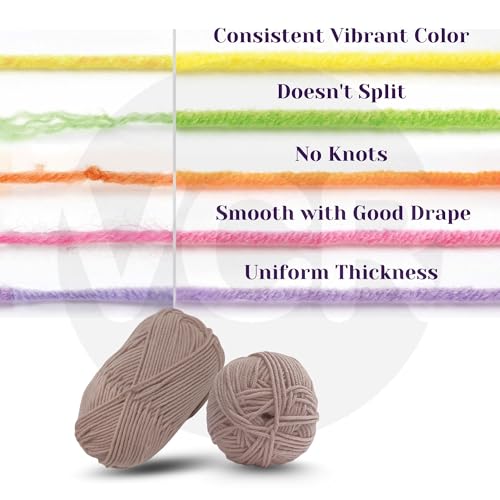 Image of VCR Brown Blush Yarn, 100 Grams Hank, 190 Meters Length, Acrylic Ball for Crochet and Knitting, Soft Crosia Threads, Pack of 1 Yarn, Suitable for DIY Crafts
