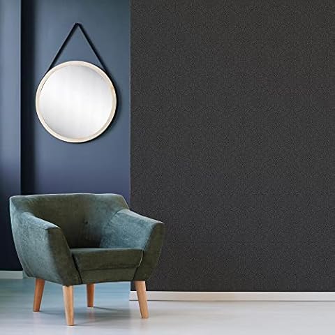 Supefresco Gyroscope Floral Geometric Charcoal Wallpaper Cover