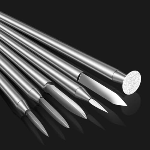 Image of Serplex 6Pcs Carving Bits Detail Carving Bits for Dremel Rotary Tool Engraving Bit Stainless Steel Carving Drill Bit Detailing Engraving Bits Rotary Carving Bits for DIY Wooden Carving Woodworking