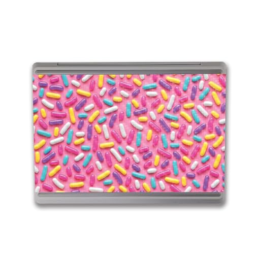 Image of MightySkins Carbon Fiber Skin Compatible with Microsoft Surface Laptop Go 3 (2023) Full Wrap Kit - Sprinkles | Protective, Durable Textured Carbon Fiber Finish | Made in The USA
