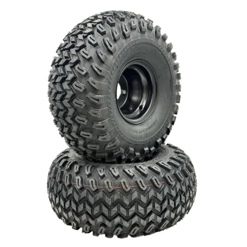 Set of 2-22x11.00-8 4 Ply Golf Cart Wheel Assembly