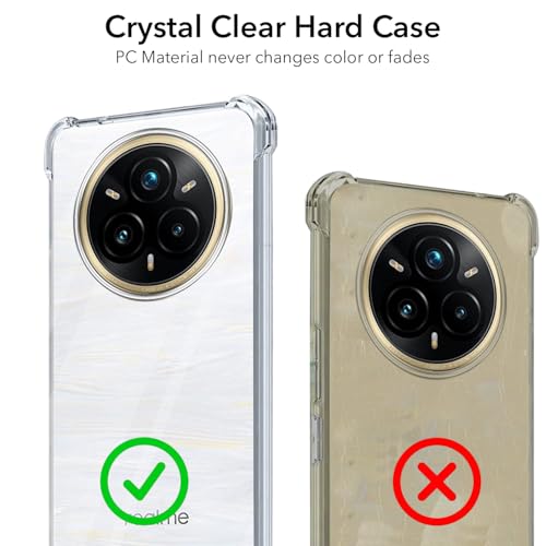 Image of Jkobi Shockproof Crystal-Clear Back Cover for Realme 14 Pro Plus 5G (Anti Yellow Case | Drop & Camera Protection | Hard Polycarbonate)