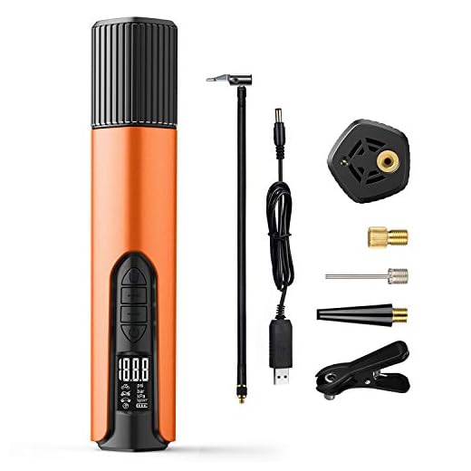 AirXwills Electric Bike Pump - 150 Psi Tire Inflator Portable Air Compressor Inflater, Air Pump with Digital Pressure Gauge 2000mAh Battery LED Light, for Car Bicycle Tires