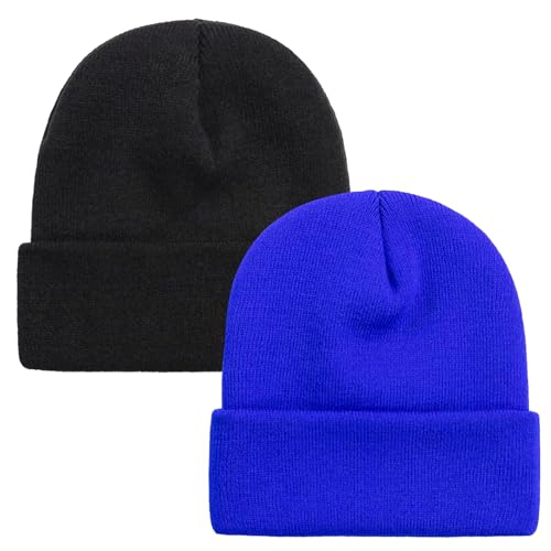 Image of ZOORON Beanie for Men Women Warm Winter Hat Unisex Soft Knit Cuffed Beanie