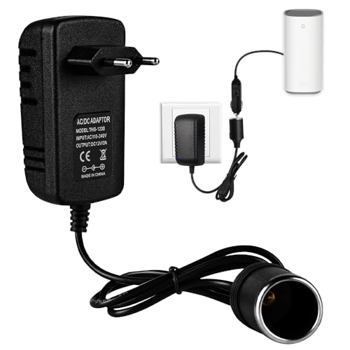 Aoreun Adaptador Corriente para Coche, 110V-240V a 12V/3A 36 W Adaptador AC-DC, Encendidor de Cigarrillo de Coche Transformadores para Navi, Video Recorder, DVR, GPS y más