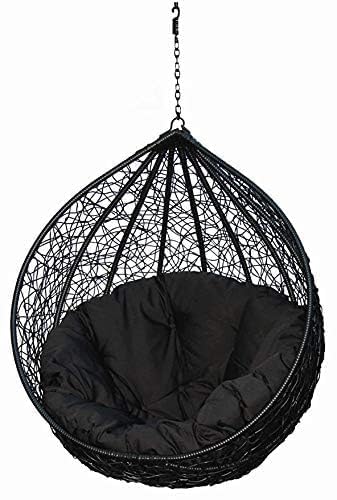 Hindoro Patio Rattan Wicker Single Seater Hammock Swing Chair Without Stand & Cushion & Hook Outdoor|| Indoor|| Balcony|| Garden || Patio|| Living Outdoor (Black)-picture-22