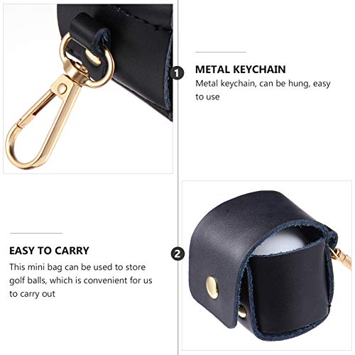 Bolsa de golfe ABOOFAN para bolas de golfe, bolsa de couro, mini bolsa de treinamento de golfe, aces