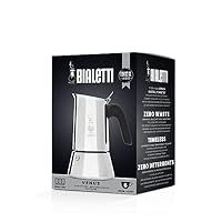 Bialetti - New Venus Induction, Edelstahl Herd Espresso-Kaffeemaschine, Geeignet für Alle Herdarten, 6 Tassen, Aluminium, 235 milliliters Silber – Ansicht 2