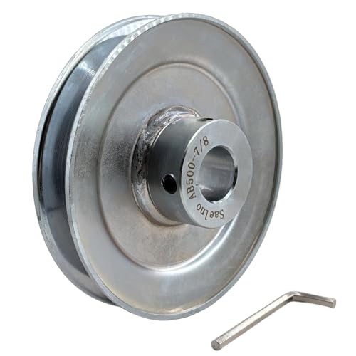 Poulie de moteur AB500-7/8 usinée en acier au carbone durable alésage 12,7 cm