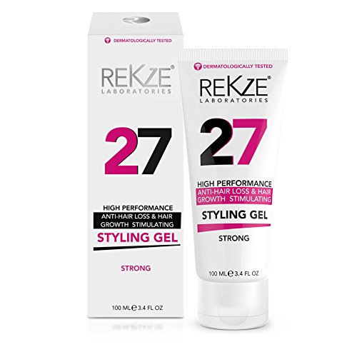 REKZE 27 Hair Styling Gel Strong, Breakthrough With Capixyl, Argan Oil, Caffeine, Keratin, Proline For Men & Women, Strengthens Hair, Reduces Breakage, Anti-Hair Loss & Support Hair Growth