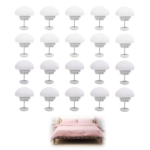 cxxtkcxxlc 20PCS Attaches de Couette Clip, Antidérapants Enfile Couette, Pince Couette pour Couettes, Draps et Rideaux (Gris et Blanc)