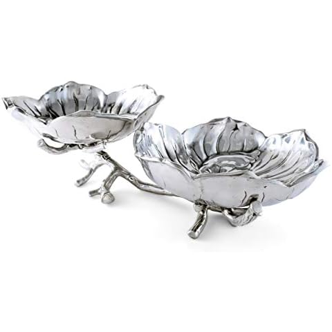 Arthur Court Designs Obst-Servierschale aus Aluminium Cover