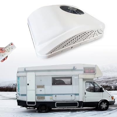 RV Air Conditioner 12V DC Universal Rooftop AC Unit RV Air Conditioner, Quiet 12 Volt Camper A/C Unit, Inverter Fast Cooling Only for Caravan Truck Trailer Boat Motorhome Tractor Van Bus