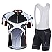 sponeed Men's Biking Bibs Shorts Padded Cycling Jerseys Bib Pants Asia XL/US L Gray