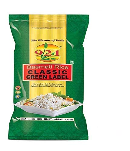 921 Classic Green Label Long Fine Grains Export Basmati Rice 5Kg