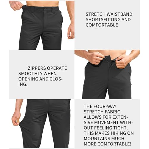 Men Cargo Pants Casual Solid Color Button Down Trouser Breathable Trendy Waterproof Lounge Straight Leg Hiking Outfit4