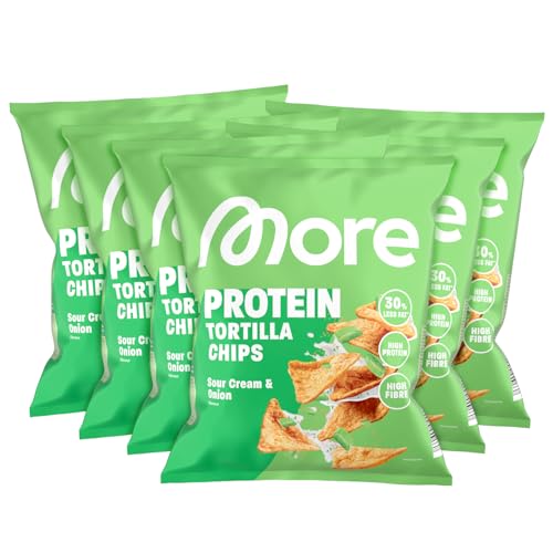 MORE Protein Tortilla Chips, 6er Box, Sour Cream and Onion