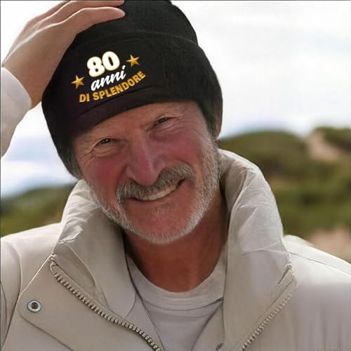 TeeDesign Mütze 80 Jahre für Herren Opa Rentner Geburtstag Gadget Geschenk - Glanz 80 Jahre – Bild 4