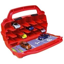 Maletin Hot Wheels Carrefour Motormax Maletín para Hot Wheels 78117, para coleccionistas, Color Rojo