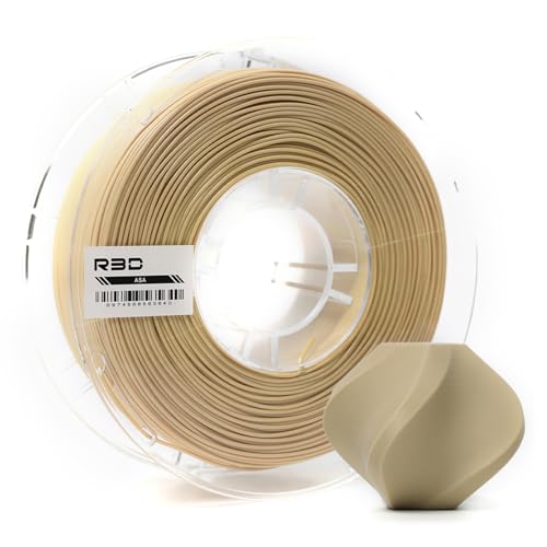 R3D ASA Filament 1.75mm, 1KG 3D Printer Filament, Heat & Weather Resistant, Dimensional Accuracy +/- 0.02 mm, Perfect for Outdoor Functional Parts, Compatible with AMS (Latte)