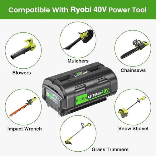 DTK Upgraded 6.0Ah Replacement for Ryobi 40V Battery by DTK - Image 4