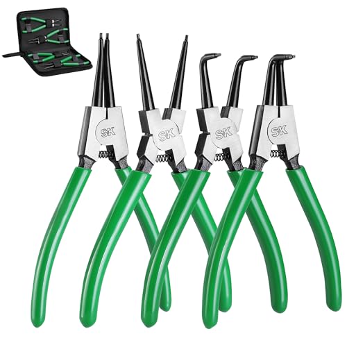SK 4-Piece Snap Ring Pliers Set (7-Inch CR-V Steel)
