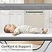 Cowiewie Bassinet Bedside Sleeper, Portable, Breathable, Adjustable Baby Bedside Bassinet for Peaceful Nights, Grey