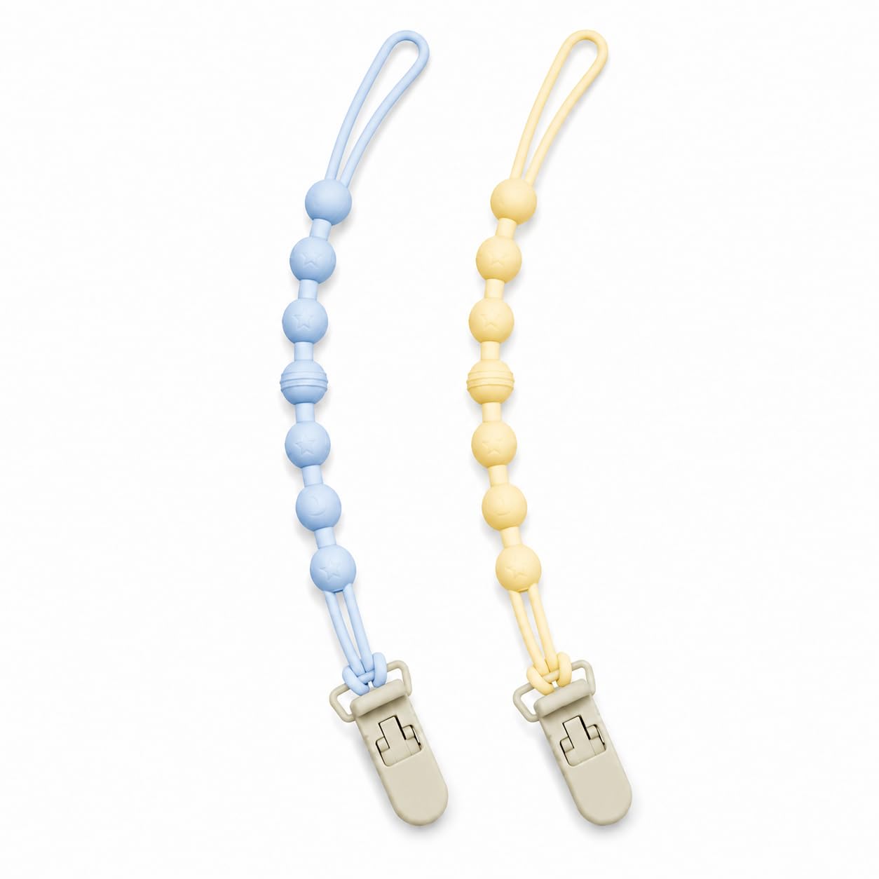 Artibetter Silicone Pacifier Clip Chain Set (2 Pcs) | BPA-Free Safe Baby Soother Holder with Strong Clip | Anti-Drop Pacifier Strap for Infants & Toddlers | Travel-Friendly Baby Accessory-image-6