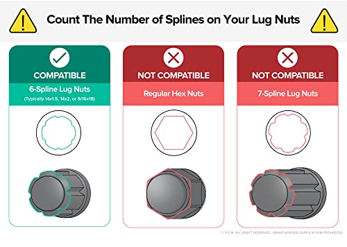 Image of StanceMagic Large 6 Spline Lug Nut Socket Key, 20.6mm ID, Silver 1pc