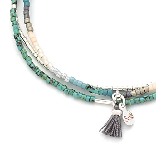 Scout Curated Wears - Chromacolor Miyuki Bracelet Trio - Turquoise Multi/Silver3