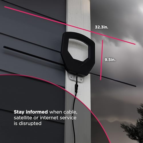 Antenne HD extérieure NEXTGEN TV compatible 8K avec fixation grenier et toit - 5